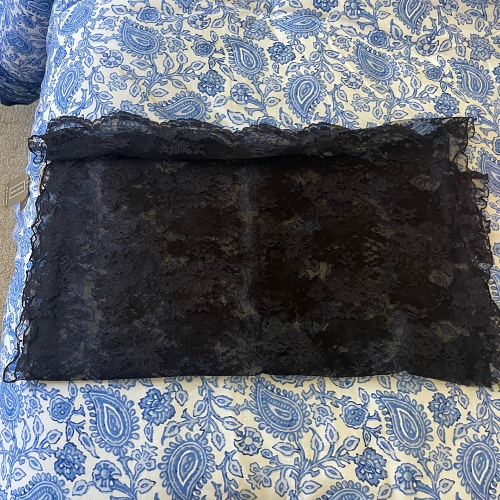 Nordstrom Black Lace Wrap Scarf